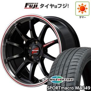 【新品国産5穴100車】 夏タイヤ ホイール4本セット 225/40R18 ミレバー スポーツマクロ MA349（限定） MID RMP レーシング R10 18インチ｜fujicorporation