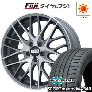 【新品国産5穴100車】 夏タイヤ ホイール4本セット 225/40R18 ミレバー スポーツマクロ MA349（限定） BBS GERMANY CS チタンマット 18インチ｜fujicorporation