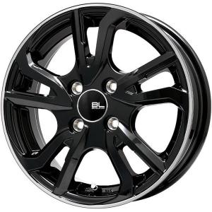 【新品 軽自動車】 スタッドレスタイヤ ホイール4本セット 165/55R14 ブリヂストン ブリザック VRX3 ブランドルライン レツィオ 14インチ｜fujicorporation