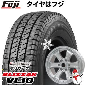 【新品】ハイエース200系用 スタッドレスタイヤ ホイール4本セット 195/80R15 107/105N ブリヂストン ブリザック VL10 ビッグウエイ B-MUD K(シルバー) 15インチ｜fujicorporation