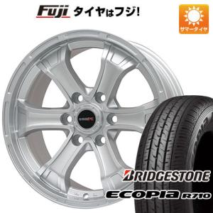 【新品】キャラバン 夏タイヤ ホイール4本セット 195/80R15 107/105N ブリヂストン エコピア R710 ビッグウエイ B-MUD K(シルバー) 15インチ｜fujicorporation