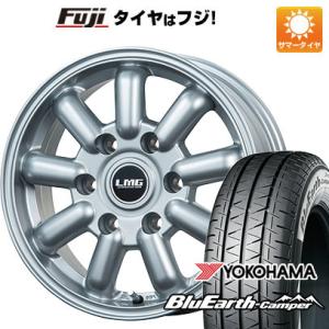 【新品】キャラバン 夏タイヤ ホイール4本セット 195/80R15 107/105N ヨコハマ ブルーアース キャンパー レアマイスター LMG MOS-9(シルバー) 15インチ｜fujicorporation