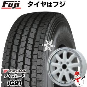 【新品 軽自動車】軽トラ スタッドレスタイヤ ホイール4本セット 145/80R12 80/78N ヨコハマ アイスガード iG91 ストレンジャーKST-9改 12インチ｜fujicorporation