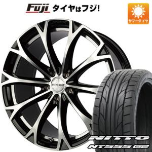 【パンク保証付】【新品国産5穴114.3車】 夏タイヤ ホイール4本セット 225/40R19 ニットー NT555 G2 ヴェネルディ レガート 19インチ｜fujicorporation