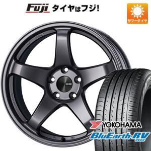 【パンク保証付き】【新品国産5穴100車】 夏タイヤ ホイール4本セット 225/40R19 ヨコハマ ブルーアース RV-03 エンケイ PF05 19インチ｜fujicorporation