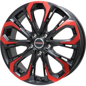 【新品国産5穴114.3車】 夏タイヤ ホイール4本セット 225/45R19 ミレバー スポーツマクロ MA349（限定） ビッグウエイ LEYSEEN プラバ5X(レッドクリア) 19インチ｜fujicorporation