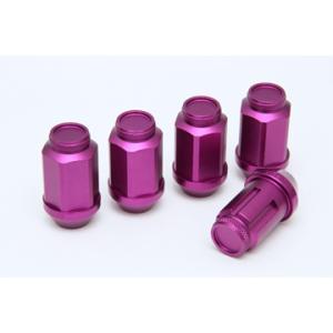 ジュラルミン冷間鍛造レーシングナット＆ロックセット 12X1.5 21HEX (ロング パープル)