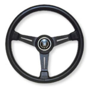 【在庫限り特価】NARDI ナルディ ステアリング CLASSIC ブラックレザー/ブラックスポーク（34φ） N341 送料無料(一部地域除く) タイヤはフジ｜fujicorporation