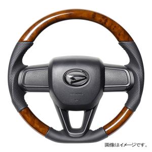 REAL（レアル） ステアリングハンドル 42ブラウンウッド ブラック