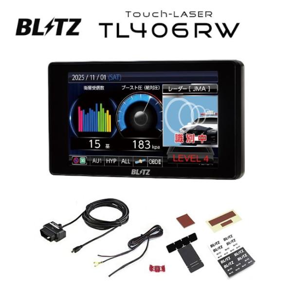 【在庫あり】BLITZ TL406RW + OBD2-BR1A + BLRP-10 レーザー＆レーダ...