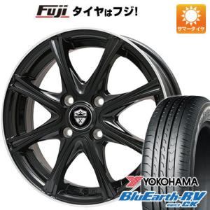 【パンク保証付】【新品国産4穴100車】 夏タイヤ ホイール4本セット 185/70R14 ヨコハマ ブルーアース RV-03CK ブランドル ER16B 14インチ｜fujidesignfurniture