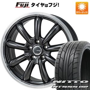 【パンク保証付】【新品国産5穴114.3車】 夏タイヤ ホイール4本セット 225/45R18 ニットー NT555 G2 モンツァ JPスタイル バーニー 18インチ｜fujidesignfurniture