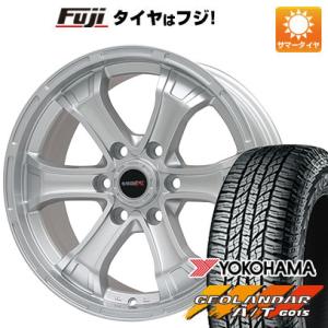 【新品国産6穴139.7車】 夏タイヤ ホイール4本セット 265/60R18 ヨコハマ ジオランダー A/T G015 RBL ビッグウエイ B-MUD K(シルバー) トヨタ車専用 18インチ｜fujidesignfurniture