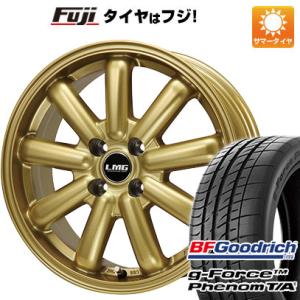 【新品国産4穴100車】 夏タイヤ ホイール４本セット 205/45R17 BFグッドリッチ(フジ専売) g-FORCE フェノム T/A レアマイスター LMG MOS-9(ゴールド) 17インチ｜fujidesignfurniture