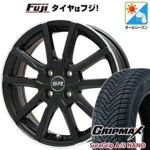 【新品 軽自動車】N-BOX タント ワゴンR オールシーズンタイヤ ホイール4本セット 165/55R15 シュアグリップA/S ナノ(限定) ブランドル N52B 15インチ｜fujidesignfurniture