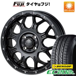 【新品 軽自動車】N-BOX タント ワゴンR 夏タイヤ ホイール4本セット 165/55R15 ダンロップ EC202L モンツァ HI-BLOCK ジェラード 15インチ｜fujidesignfurniture