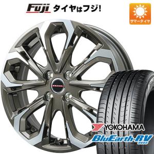 【パンク保証付】【新品国産4穴100車】 夏タイヤ ホイール4本セット 205/50R17 ヨコハマ ブルーアース RV-03 ビッグウエイ LEYSEEN プラバ5X 17インチ｜fujidesignfurniture