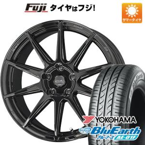 【新品国産4穴100車】 夏タイヤ ホイール4本セット 185/55R16 ヨコハマ ブルーアース AE-01F 共豊 サーキュラー C10R 16インチ