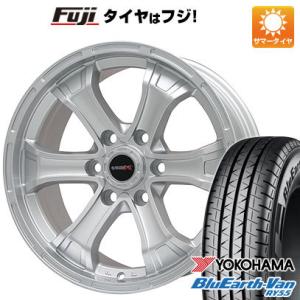 【新品】キャラバン 夏タイヤ ホイール4本セット 195/80R15 107/105N ヨコハマ ブルーアース Van RY55 ビッグウエイ B-MUD K(シルバー) 15インチ｜fujidesignfurniture