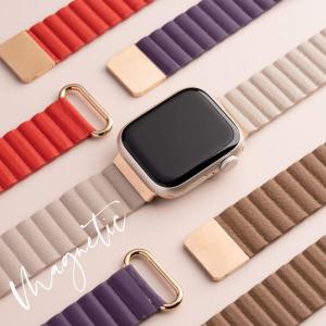 アップルウォッチ バンド レディース apple watch バンド レザー マグネット ベルト 38mm 40mm 41mm 42mm 44mm 45mm おしゃれ かわいい ブランド