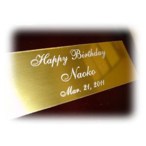 アルミ製名入れメッセージプレート【S】〜記念品表彰楯・トロフィー・フラワーアートフレーム・額縁・ゴルフチャンピオンボード・ネームプレート用