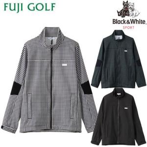 Black＆White ブラックアンドホワイト WHITE LINE ギンガムライトアウター メンズ BGF1101WA 2021年モデル｜fujigolf-kyoto