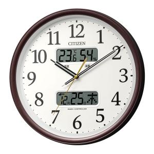 シチズン CITIZEN 電波掛時計 4FY620-006 掛け時計 【インフォームナビEX】 茶色半艶仕 4FY620-006 [電波自動