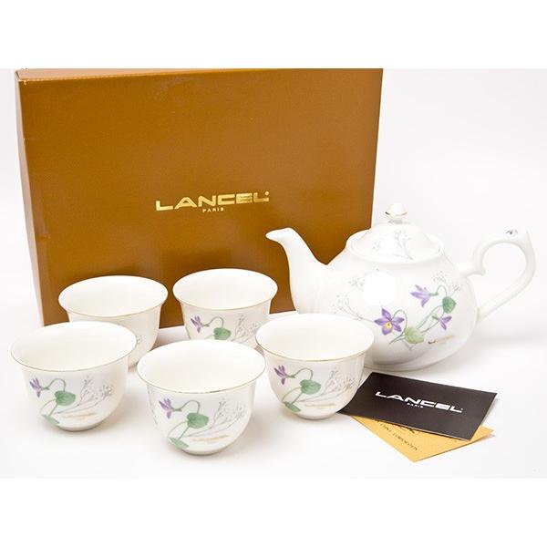 【送料無料】ランセル　LANCEL　花柄ティーセット（急須1個＋湯呑5客） /お茶のふじい・藤井茶舗