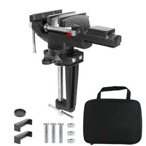 万力 テーブルバイス 卓上万力 回転式 口幅約80mm