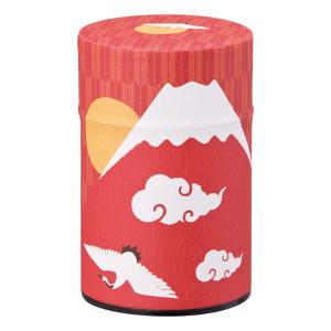 富士山 和紙缶 茶缶 茶筒 富士の四季 中蓋付...の詳細画像4