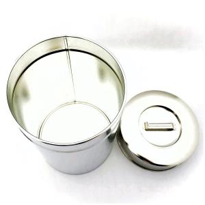 1kg茶缶 特大茶筒 取っ手付き 白缶 100...の詳細画像4