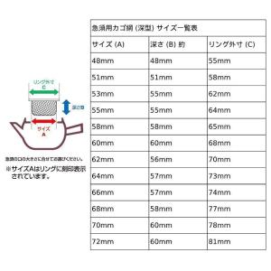 茶漉し 深型 急須用カゴ網 64mm ステンレ...の詳細画像2