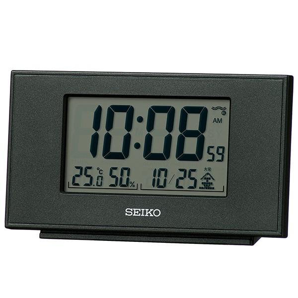 時計 セイコー SEIKO SQ790K 電波 デジタル クロック 日付・温湿度表示つき