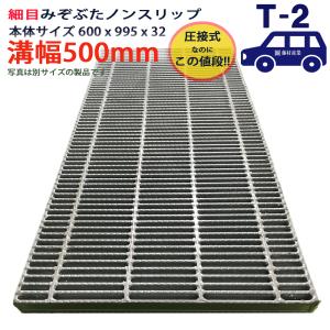 ツバなし グレーチング 溝蓋 細目 ノンスリップ 圧接式 溝幅 200用