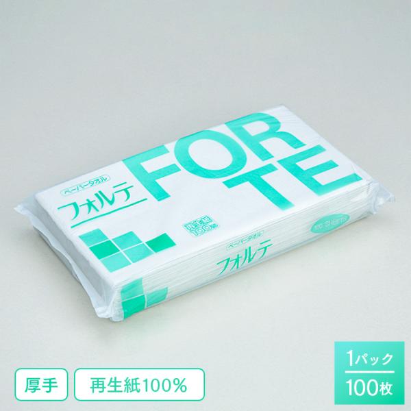 ペーパータオル FORTE フォルテ 230×220mm 100枚 日本製 業務用