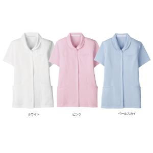 白衣 女性 医療 やわらかタッチのラウンドカラ...の詳細画像1