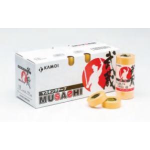 武蔵　マスキングテープ  6mm×18m 大箱 1箱（2000巻）（小箱×10箱入）（カモ井加工紙）
