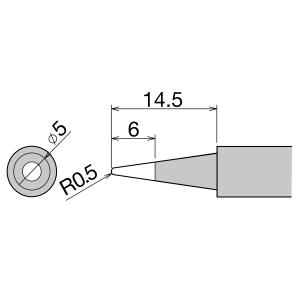 【太洋電機産業】 goot グット 替こて先 (PX-280用)　PX-28RT-B｜fujino-netshop