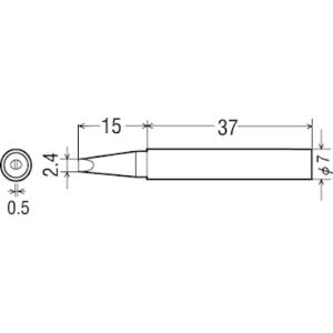 【太洋電機産業】 goot グット 替こて先　ＰＸ−２・３系／ＳＶＳ系用　PX-2RT-2.4D｜fujino-netshop