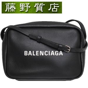 バレンシアガ BALENCIAGA エブリディ カメラ バッグ ショルダー 斜め掛け レザー ブラック 489812 ロゴ 8154｜fujino-y-shop