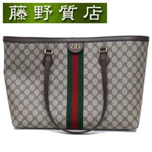 （美品）グッチ GUCCI × バレンシアガ BALENCIAGA コラボ トートバッグ GGスプリ...