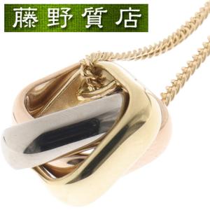 (新品仕上げ済)カルティエ CARTIER トリニティ クッション ネックレス 50ｃ K18 PG WG YG スリーカラー ゴールド B7224956 8659
