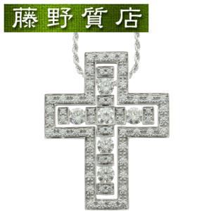 （新品仕上げ済）ダミアーニ DAMIANI ベルエポック クロス ダイヤ ネックレス 十字架 K18 WG × ダイヤ 約1.26ct 20073470 保証書 8589｜fujino-y-shop