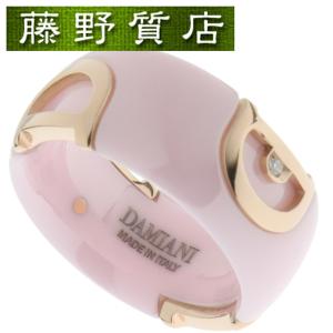 （新品仕上げ済）ダミアーニ DAMIANI Dアイコン 1Pダイヤ リング K18 PG × ダイヤ × ピンクセラミック 20082268 8625｜fujino-y-shop