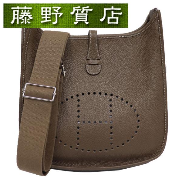 エルメス HERMES エブリン 3PM トリヨン エトープ グレー シルバー金具 X刻印 2016...