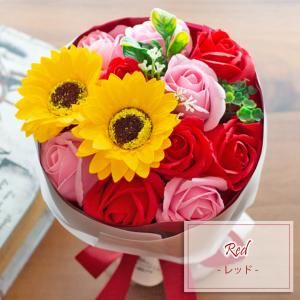 ソープフラワー ひまわり&ローズ ブーケ 花束...の詳細画像4