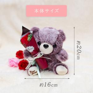 ソープフラワー 花束抱っこ レインボーベア シ...の詳細画像1