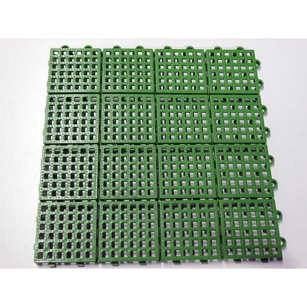 【20枚までのご注文専用カート】パッチングデッキ ジョイントマット Tグリーン 連結式・光安定剤（紫...