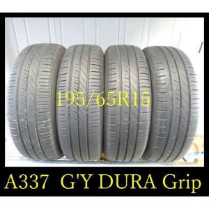 【A337】T210512送料無料・代引き可　店頭受取可 2019年製造 約8.5部山 ◆Good'YEAR DURA Grip◆195/65R15◆4本｜fujisawatire