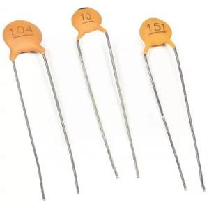 コンデンサ Capacitor - 50V, Ceramic Disc, ± 10%, 0.1 uF [送料170円から 同梱可]
